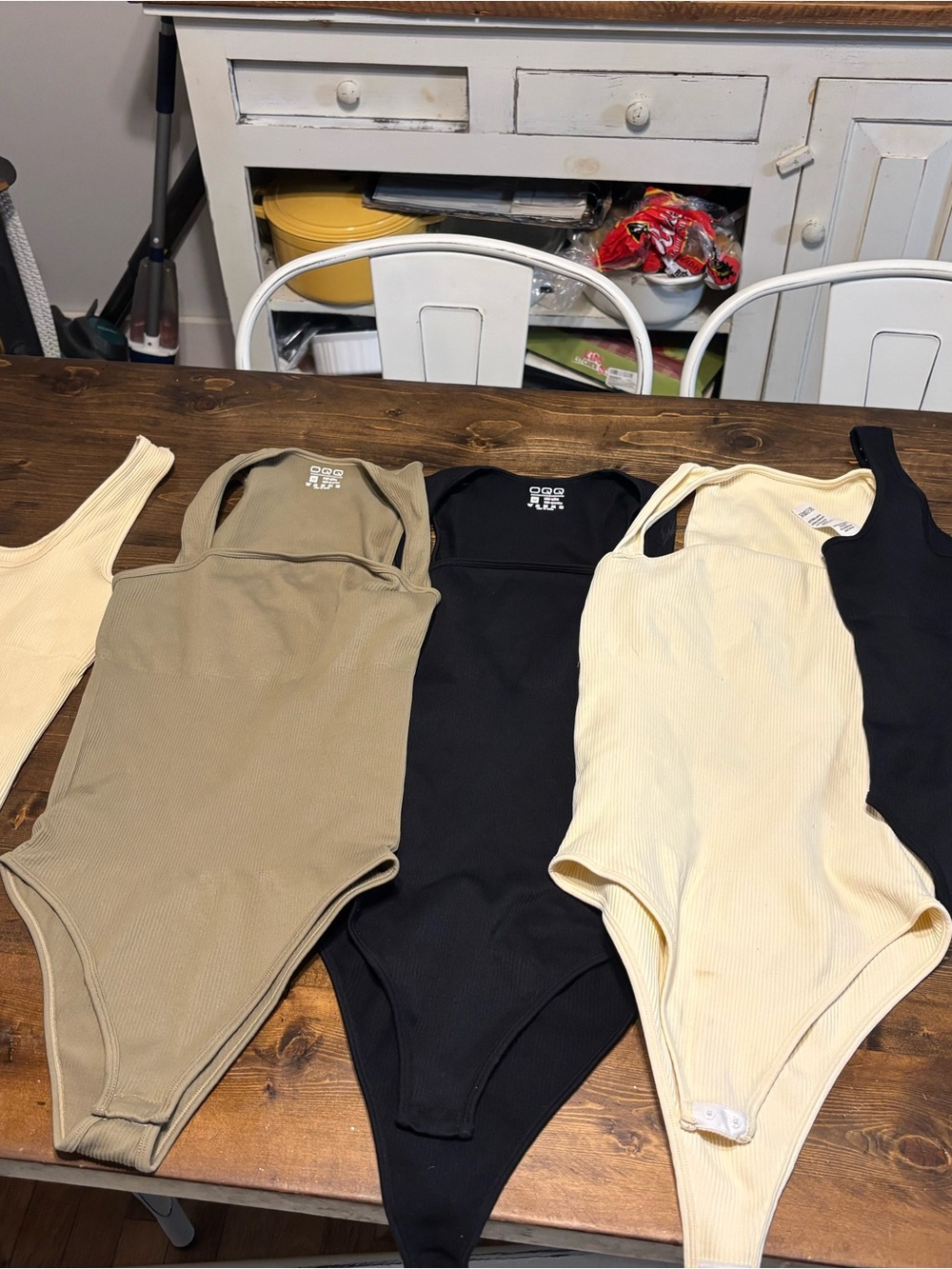 Women’s Ribbed body suit  - Black, Cream, Khaki